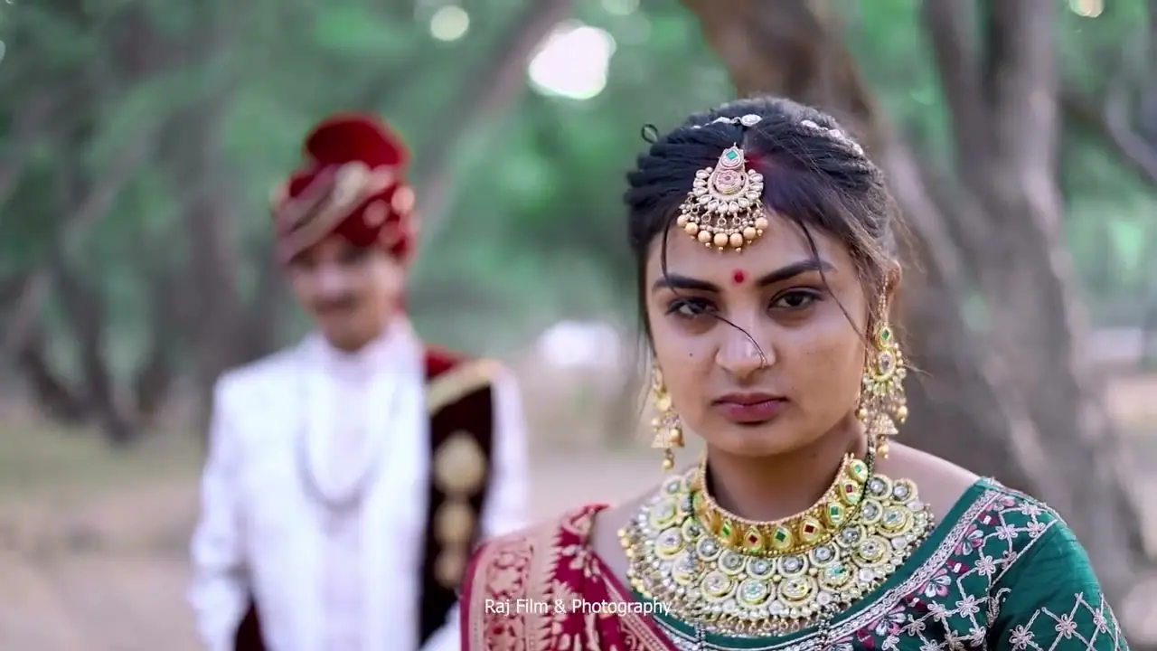 Portrait in maroon — wedding film, Mar 2026